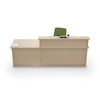Straight Recto Reception Desk shown with chair - MooreCo