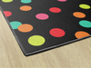 Black White and Stylish Brights Polka Dots on Black - Flagship Carpets CA2093