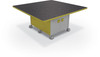 Compass Island Square Sitting Height Table - MooreCo