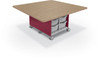 Compass Island Square Sitting Height Table - MooreCo