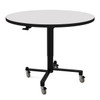 42"Round ACT Series Dry Erase Round Air-Lift Nesting Cafe Table - NPS ACT1