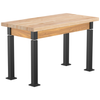 Aero-Lift Series Butcherblock Top Wood Frame Table - NPS ALT10-WA **24"W x 48"L**