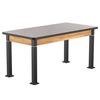 Aero-Lift High Pressure Laminate Wood Frame Table - NPS ALT10-WA **30"W x 60"L - Particleboard with T-Molding**