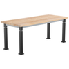 Aero-Lift Series Butcherblock Top Steel Frame Table - NPS ALT10-S **30"W x 72"L - Grey Steel Frame**