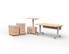 Cue Collection Pneumatic Teachers Desk and Podium Set - Marco Cue Collection Pneumatic Teachers Desk and Podium Set - Marco