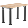 Aero-Lift Butcherblock Designer Frame Table - NPS ALT10-D **24"W x 42"L - Grey Frame**