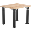 Aero-Lift Butcherblock Designer Frame Table - NPS ALT10-D **30"W x 36"L - Grey Frame**