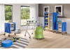 Whiffle Typical 2 Double 48" Column Totes and Single Shelves Storage - Safco  (shown in environment)