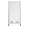 Whiffle Typical 5 Double 60"H Column Shelves and Wardrobe Bar Storage with Doors Whiteboard Back - Safco Gray