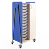Whiffle Typical 8 Double 60"H Column Tote Storage and Single Shelves with Door - Safco