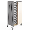 Whiffle Typical 8 Double 60"H Column Tote Storage and Single Shelves with Door - Safco