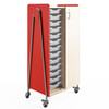 Whiffle Typical 8 Double 60"H Column Tote Storage and Single Shelves with Door - Safco