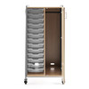 Whiffle Typical 8 Double 60"H Column Tote Storage and Single Shelves with Door - Safco