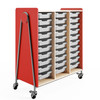 Whiffle Typical 10 Triple 48"H Column Tote Storage - Safco Red