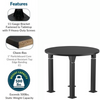 Aero-Lift Round Chem-Res Activity Frame Table - NPS ALT10A **Features**