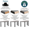Aero-Lift Semicircle High Pressure Laminate Activity Frame Table - NPS ALT10A **Features**
