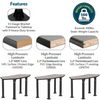 Aero-Lift Tri High Pressure Laminate Activity Frame Table - NPS ALT10A **Features**