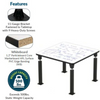 Aero-Lift Trapezoid Dry Erase Activity Frame Table - NPS ALT10A **Features**