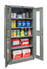 400 Series Safety-View Door Shelf Storage Cabinet Open - Hallowell 
Dark Gray