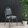 Premium Dome Back Vinyl Stack Chair - NPS 9204-BT