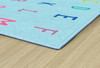 Alphabet on Blue Criss Cross - Flagship Carpets CA2133