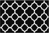 Black and White Quatrefoil - Flagship Carpets CA2067 **5'W x 7'6"L**