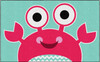 Crab on Aqua - Flagship Carpets CA2149 **7'6"W x 12'L**