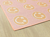 Good Vibes Criss Cross Happy Faces on Pink - Flagship Carpets CA2390
