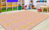 Good Vibes Criss Cross Happy Faces on Pink - Flagship Carpets CA2390
