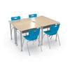 Four Student Astute Rectangle Desk and Hierarchy Chair Bundle - MooreCo
Fusion Maple Desks with Blue Chairs
**BOOK BOX NOT INCLUDED**