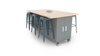 EDnormous All Inclusive Butcher Block Top Table with High Pressure Laminate Base and Stools - CEF 
