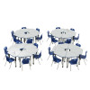 Diamond Deluxe Dry Erase Collaborative Desks and Student Chairs Package - Correll