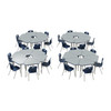 Correll Corrella Diamond HPL Student Desks and Chairs Package