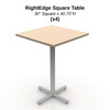 FurnitureLab RightEdge Square Table - 30"