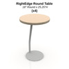 FurnitureLab RightEdge Round Table - 18"