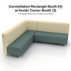 FurnitureLab Constellation Rectangle Booth with Inside Corner