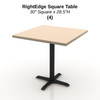 FurnitureLab RightEdge Square Table