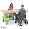 Lifestyle of Haskell BPATH Pathmaker Battery Powered Height Adjustable Butcher Block Table
**Bin Modules Sold Separately - Props Not Included**