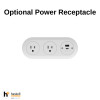 **Optional** Power Receptacle for Haskell CPATH Pathmaker Electric Height Adjustable Butcher Block Table
**Sold Separately**