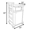 Paragon CYC-MSCT202540 Cycle Series Mobile Storage Cart
**PET Storage Sold Separately**
