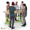 Pathmaker Pneumatic Height Adjustable Butcher Block Table