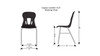 Classic Comfort Stack 15.5" Chair Dimensional Diagram
