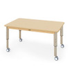 Copernicus W-B-TR6-C Seoras Rectangle Birch Adjustable Activity Table - 30"W x 47"L - Casters
**Casters Sold Separately**