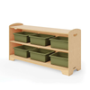 Copernicus Seoras 2-Level Shelf - Closed Back - Cutout Kickplate - Sage Large Open Tubs
**Storage Bins Sold Separately**