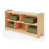 Copernicus Seoras 2-Level Staggered Shelf - Closed Back - Cutout Kickplate - Sage Large Open Tubs
**Storage Bins Sold Separately**