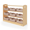 Copernicus Seoras 3-Level Shelf - Open Back - Solid Kickplate - Sand Stubby Softouch Storage Bins
**Optional Storage Containers Sold Separately**