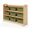 Copernicus Seoras 3-Level Shelf - Closed Back - Cutout Kickplate - Sage Large Open Tubs
**Optional Storage Containers Sold Separately**