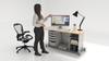 CEF KLKO-3060 Klesko Butcher Block Sit-to-Stand Teacher Desk
**Props and Chair Not Included**