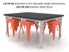 Brainstorm FLEX Adjustable Height Workbenches with Chemical Resistant Tops / Backless Metal Stools