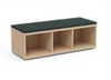 KI CLCR4U Clamber One-Tier Three Cubby Seat — Upholstered Top - No Totes